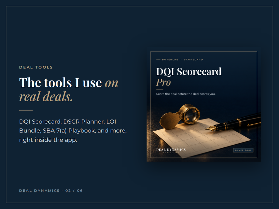 Deal tools inside the app