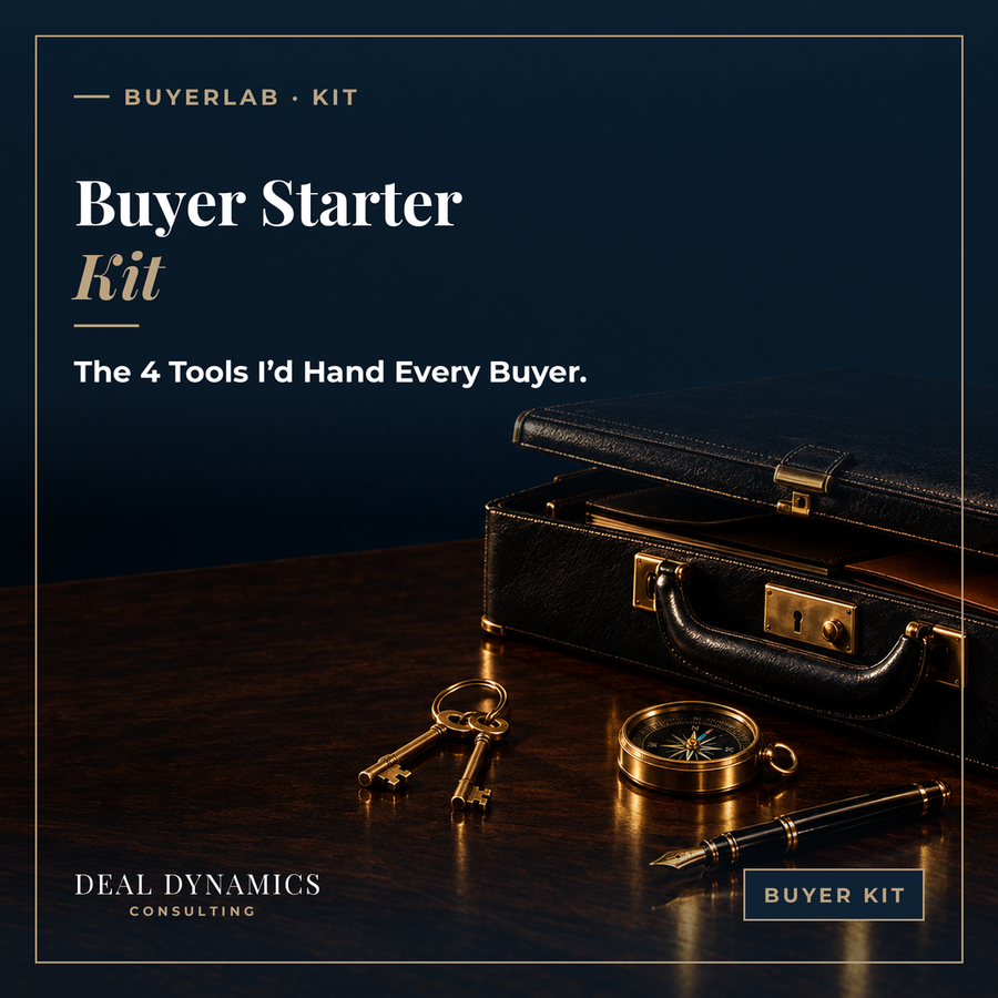 Buyer Starter Kit: The 4 Tools I'd Hand Every Buyer Before an Offer.