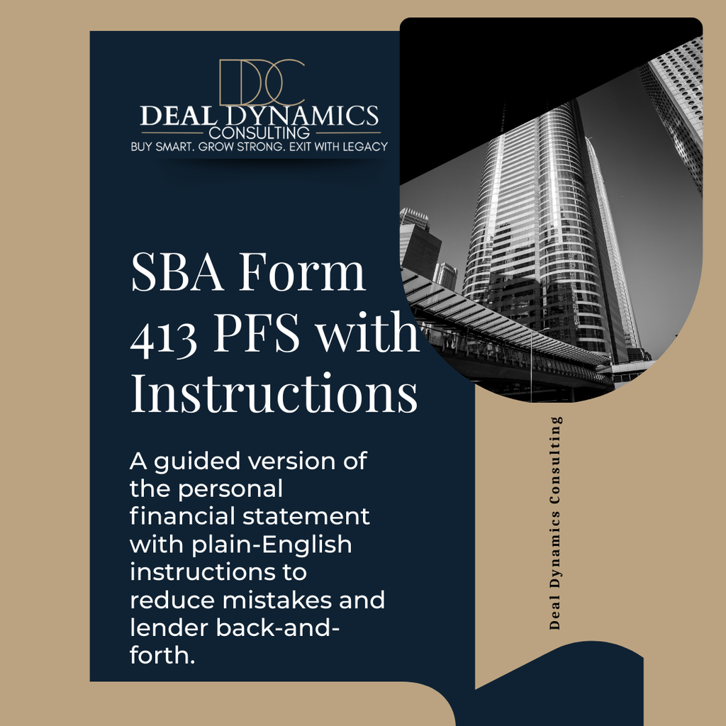 SBA Form 413 Template + Instructions
