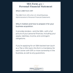 SBA Form 413 Template + Instructions