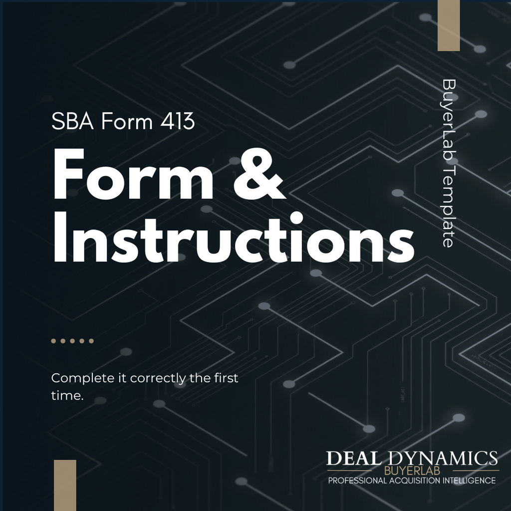 SBA Form 413 Template + Instructions