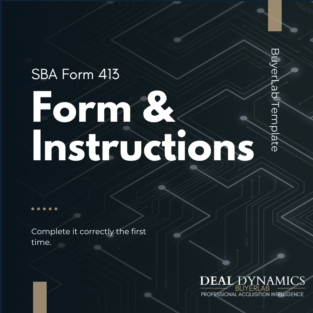 SBA Form 413 Template + Instructions