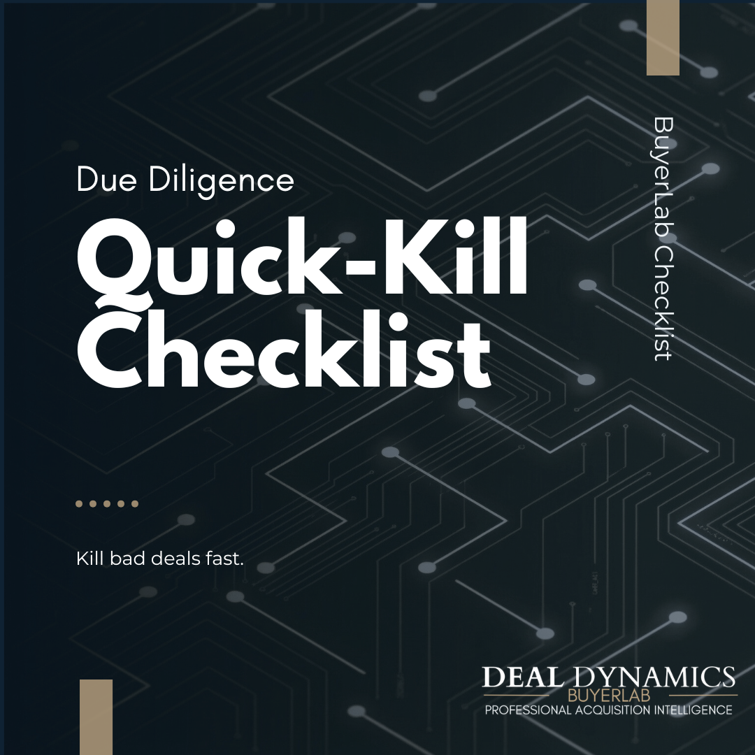 Diligence Quick-Kill Checklist
