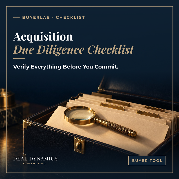 Acquisition Due Diligence Checklist: What to Ask For, in What Order, and What to Do With the Answers.